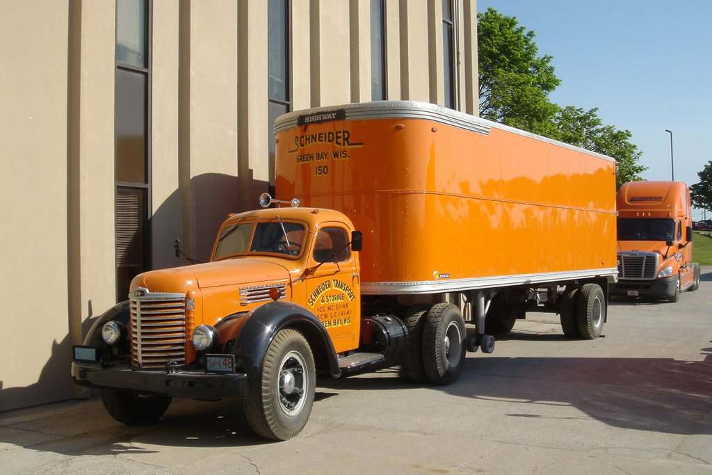 Gorgeous old school Schneider truck